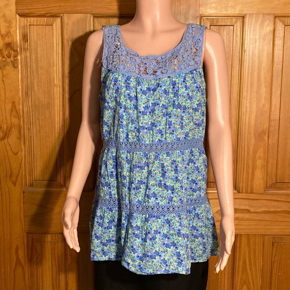 NWOT Vintage Bandolino Denim Sleeveless Top Size L (#1)